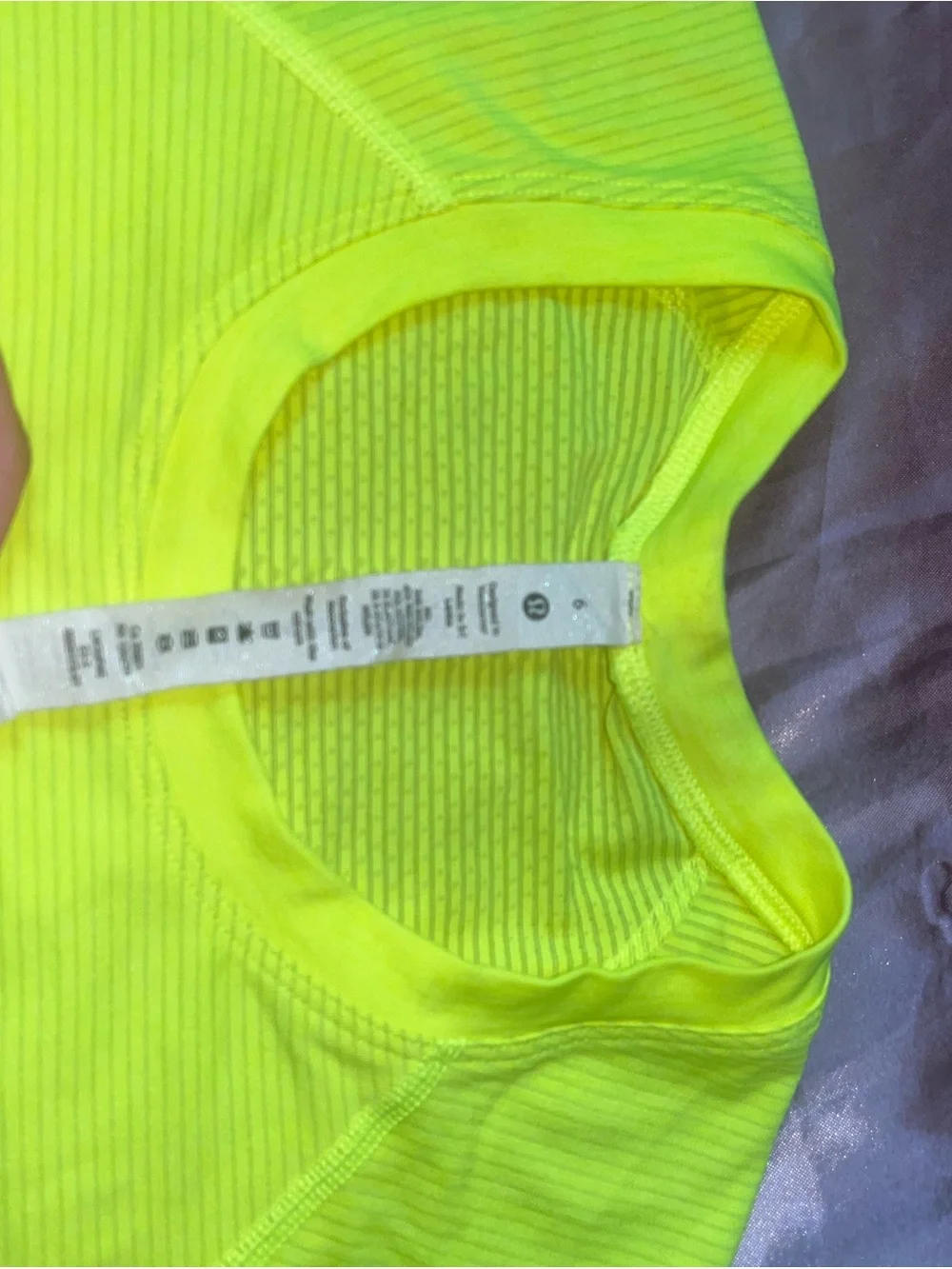 lululemon athletica Neon Lime Short Sleeve Performance Tee